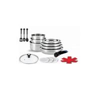 Batterie De Cuisine - Tous Feux Dont Induction - - Am1810566 - Acier Inoxydable 18/10 - 18 Pieces - Poignée Amovi Arthur Martin