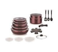 Batterie de cuisine - Tous feux dont induction - ARTHUR MARTIN - AM2503 - Aluminium - 18 pièces - Poignée amovible