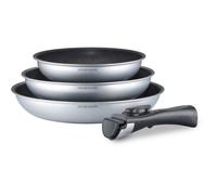 Arthur Martin AM521S Set de 3 Poêles 20-24-28 cm avec revetement anti adhérent Aluminium Poignée amovible Tous feux dont induction