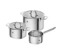 ZWILLING Batterie de cuisine TrueFlow 3 pièces Inox Couvercle verseuse Induction Argent