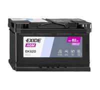 Batterie de démarrage EXIDE EK820 12V 82Ah 800A B13 AGM