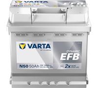 Batterie de démarrage VARTA Dynamic EFB N50-12V 50Ah 550A - 550500055 - Pour véhicules Start-Stop