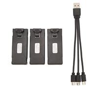 Batterie de Drone, 3 Pi¨¨ces Kit de Batterie au Lithium pour Avion RC Ensemble de Cables de Charge L¨¦gers Batterie au Lithium pour Drone RC Batterie D'avion RC pour E88 E88Pro LS