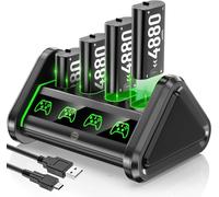 Batterie de Manette Xbox pour Manette X-Box Series X/S/One Elite,4 * 4880mWh Batterie Rechargeable Xbox,Batteries Rechargeables avec Station de Charge pour X-Box Series X/S/One Elite