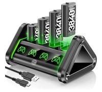Batterie de Manette Xbox pour Manette X-Box Series X/S/One Elite, 4 * 4880mWh Batterie Rechargeable Xbox, Batteries Rechargeables avec Station de Charge pour X-Box Series X/S/One Elite