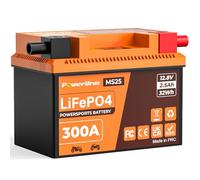 Batterie de moto au lithium, PowerUrus 12 V, batterie au lithium LiFePO4 avec BMS et affichage 12,8 V 2,5 Ah 300 CCA YTX4L-BS, batteries de démarrage LiFePO4 pour motos, VTT, UTV