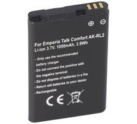 Batterie de portable Li-Ion 3,7V 1050mAh remplace Emporia V66_001, dimensions 53.4 x 33.8 x 5.6mm