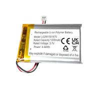 Batterie de rechange 1200 mAh 3,7 V pour souris Omen MAW610M, Babysense V35 vidéo, casque de jeu sans fil HyperX Cloud III