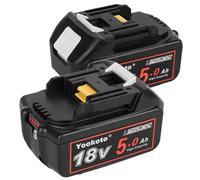 Batterie de rechange 18 V 5,0 Ah pour Makita BL1850 BL1860 BL1855 BL1840 BL1830 BL1835 BL1820B BL1815 avec indicateur LED 2 pièces