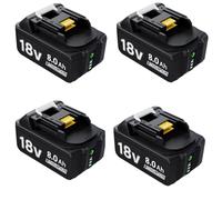 Batterie de rechange 18 V 6 Ah pour BL1860B, BL1860, BL1850B, BL1850, BL1840B, BL1835, BL1830, BL1815, LXT-400, 194204-5, 194205-3, 8000 mAh, grande capacité et lumière LED, 4 Pack batterie