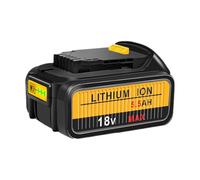 Batterie de rechange 18 V pour outils électriques, 5,5 Ah, lithium-lone, compatible avec Dewalt XR Serie DCB184 DCB200 DCB182 DCB180 DCB181 DCB201 - Batterie de rechange avec affichage LED