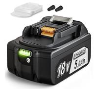 Batterie de Rechange 18V 5.0Ah pour Ma-Kita BL1850 BL1850B BL1860B BL1860 BL1840B BL1840 BL1830 BL1835 BL1845 194204-5 LXT-400 avec indicateur LED et Couvercle de Batterie