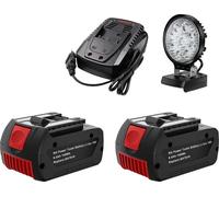 Batterie de rechange 18V Bosch, capacité 6000mAh, chargeur rapide 4A, kit 2