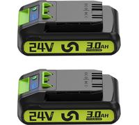 batterie de rechange 24V lithium-ion, capacité 3000mAh, compatible avec les outils Greenworks et Bissell, 24 V 3.0ah 2pcs