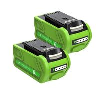 Batterie de Rechange 40 V 6000 mAh for scie électrique et Tondeuse à Gazon, Compatible avec Greenworks. Batterie Rechargeable Grande capacité 290131.(2pcs)
