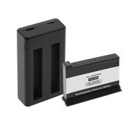 Batterie de rechange + chargeur double (USB) compatible avec Insta360 One X2 Action Cam/câble micro USB inclus / 2 batteries rechargeables simultanément