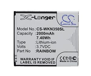 Batterie de rechange de haute qualité pour WKN350 Wiko Bloom et Rainbow 2000mAh