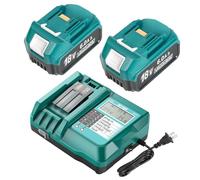 Batterie de rechange et chargeur 18 V 6,0 Ah pour outils électriques Makita