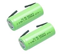 Batterie de rechange for brosse à dents Compatible for Philips Sonicare Elite (2100mAh), 42mm de long et 17mm de diamètre(2pcs)