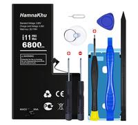 Batterie de rechange haute capacité 6800 mAh pour iPhone 11 Pro Max, outils professionnels et adhésif inclus