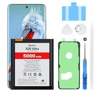 Batterie de rechange haute capacité pour Samsung Galaxy S20 Ultra (SM-G988), 5000 mAh, pour Galaxy S20U (EB-BG988ABY) avec outils de réparation professionnels