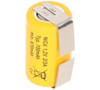 Batterie de rechange KR-600AE 2/3 A Cadnica NICD Batterie avec cosses à souder en forme de U (non originale Sanyo)