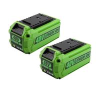 Batterie de Rechange Li-ION 6Ah - Compatible avec GreenWorks G-Max 40V 29462 et 29472 - for tondeuses à Gazon et Outils électriques 20302, 20672, 20202 et 20322(2pcs)