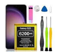 Batterie de rechange Li-polymère pour Samsung Galaxy S23, SM-S911B EB-BS912ABY 6200 mAh (2026, capacité supérieure, 0 cycles), avec outil professionnel