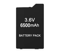 Batterie de rechange lithium-ion pour PSP 2000/3000, 6500 mAh 3,6 V haute capacité pour PSP-S110, PSP Brite (3000/3001/3004), PSP Slim & Lite (2000/2004)