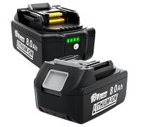 Batterie de Rechange pour Batterie Makita 18V : Lot de 2 Batteries de Rechange Lithium-ION 8000mAh Haute capacité compatibles avec BL1860B BL1860 BL1840 BL1830 BL1815 BL1835 BL1850B BL1845 BL1850
