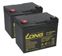 Batterie de rechange, pour Invacare Butler, 2 x 12 V (24 V) 36 Ah, résistantes aux cycles, plombs, durables et sans entretien