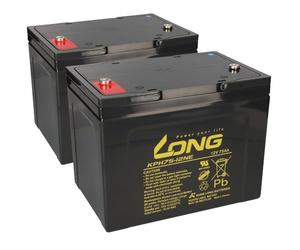 Batterie de rechange pour Invacare Comet et HD 2X Kung Long KPH75-12NE M6, 12 V, 75 Ah, à décharge profonde