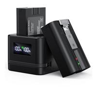 Batterie de rechange pour sonnette de porte 2/3/4/3plus, caméra Spotlight et Stick Up Cam Ring Camera Lot de 2 batteries 6040 mAh 3,65 V Écran numérique LED Station de charge