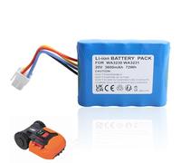 Batterie de rechange pour tondeuse robot Worx Landroid S300, S 390m2, S Basic, S300i, S450i, S500i, S700i, WR106SI, WR102SI, WR105SI, WR115MI, WA3230, 3600 mAh 20 V