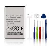 Batterie de rechange SwarKing compatible avec Doro 1370 1372 2404 5860 6040 6060 6820 6880 7000H 7439 DBO-1000A avec kit d'outils