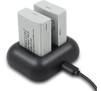 Batterie De Remplacement (2 Paquets) Et Chargeur Double Rapide Pour Canon Lp-E5 Et Canon Eos Rebel Xs,Rebel T1I,Rebel Xsi,1000D,500D,450D,Kiss X3,Kiss X2,Kiss F