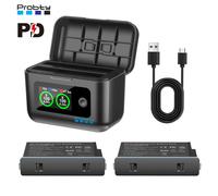 Batterie de remplacement 2850mAh pour Insta360 X5, boîtier de chargeur rapide pour accessoires de caméra d'action Insta 360 X5 2 Pcs Battery