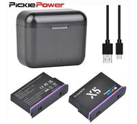 Batterie de remplacement 2860mAh pour Insta360 X5, boîtier de chargeur rapide pour accessoires de caméra d'action Insta 360 X5 1 Battery 1 Charger