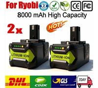 Batterie de remplacement 8ah pour Ryobi 18V One Plus, pour tournevis sans fil Ryobi P107 P108 P109, outils électriques, batterie rechargeable 2PCS 8.0
