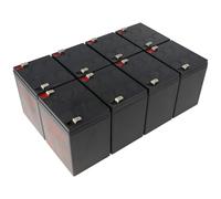 Batterie de remplacement adaptée à l'ensemble de batteries APC RBC43 composé de 8 batteries