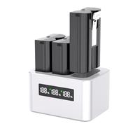 Batterie de remplacement améliorée,pack de 3,3,65V 6040mAh,avec station de charge et écran numérique LED,conçue pour Ring Doorbell Camera 2/3/4,3Plus,caméra Spotlight et caméra Stick Up Cam