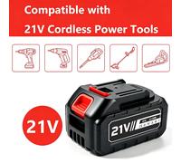 Batterie de remplacement au lithium-ion 21V 18650, batterie rechargeable Li-ion avec protection multiple 3MOS, batterie universelle pour perceuse sans fil, tronçonneuse, outils électriques. 1pc 3000mA