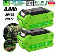 Batterie de remplacement au lithium-ion G-Max 8,0 Ah pour Greenworks 40 V, compatible avec Greenworks 29462, pour tondeuse à gazon et outils électriques. 2 Battery