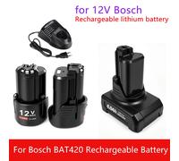 Batterie de remplacement Li-ion 3000mAh/6000mAh 12V pour Bosch BAT411, BAT412A, BAT413A, D-70745GOP, 2607336013, 2607336014, pour outils électriques sans fil Bosch 12V 6Ah Li-ion BAT420, BAT411, 1C 3.