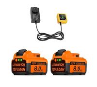 Batterie De Remplacement Li-ion DCB126 12V MAX 8000mAh, Compatible For Dewalt, Outils Électriques 12V DCD710 DCF815 DCB120 DCB127(SET6)