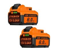 Batterie De Remplacement Li-ion DCB126 12V MAX 8000mAh, Compatible For Dewalt, Outils Électriques 12V DCD710 DCF815 DCB120 DCB127(2 8.0Ah)