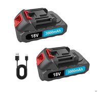 Batterie de remplacement lithium-ion 18 V 3,0 Ah pour Makita BL1815, BL1820B, BL1830, compatible avec outils sans fil Makita