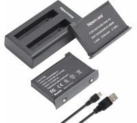 Batterie de Remplacement (Paquet de 2) et Double Chargeur USB pour Insta 360 One X2