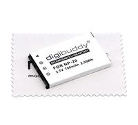 Batterie de Remplacement pour Casio Exilim EX-M1, EX-M2, EX-S1, EX-S2, EX-S3, EX-S500, EX-S600, EX-Z5, EX-Z6, EX-Z7, EX-Z8, BenQ DC T700 (Remplace NP-20) avec Chiffon de Nettoyage d'écran mungoo