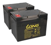 Batterie de Remplacement pour Invacare Comet Et HD 2x Kung Long KPH75-12NE M6